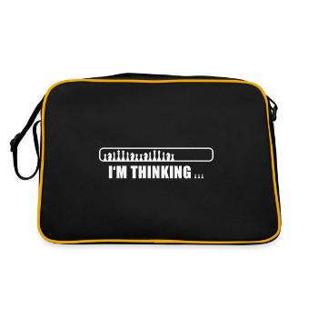 Schach - Ich denke - Retro Tasche - Schwarz/Gold - Hinten