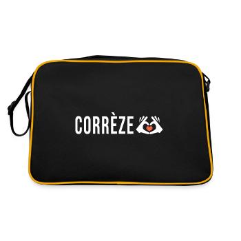 Corrèze j'aime ma corrèze cadeau homme femme - Sac Retro - noir/or - Dos