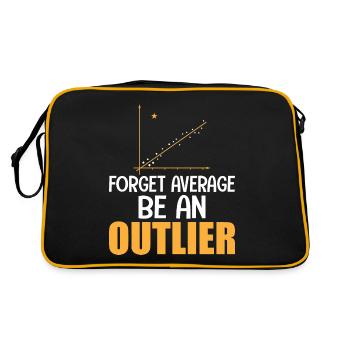 Forget Average Be An Outlier math - Retro Bag - black/gold - Back