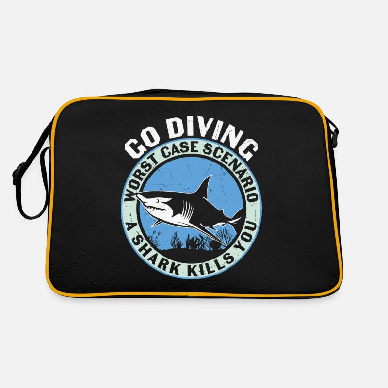 Diving Divers Scuba Diving - Retro Bag - black/gold