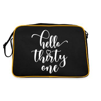 Hello Thirty One Cute 31 Years Old Birthday - Retro Bag - black/gold - Back