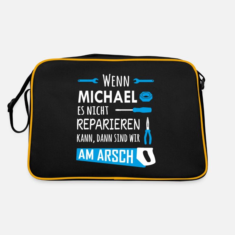 Lustiger Heimwerker und Handwerker Spruch Michael Retro Tasche