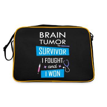 Brain Tumor survivor I fought and I won - Retro Bag - black/gold - Back