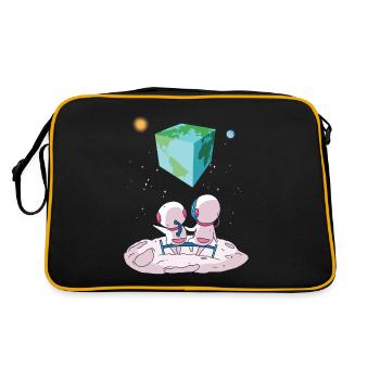 The earth is a cube - Retro Bag - black/gold - Back