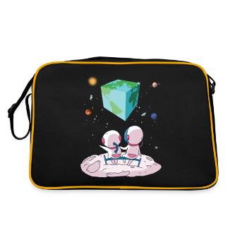 The earth is a cube - Retro Bag - black/gold - Back