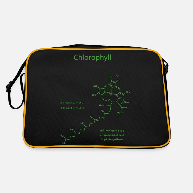 Chlorophyll - Retro Tasche - Schwarz/Gold