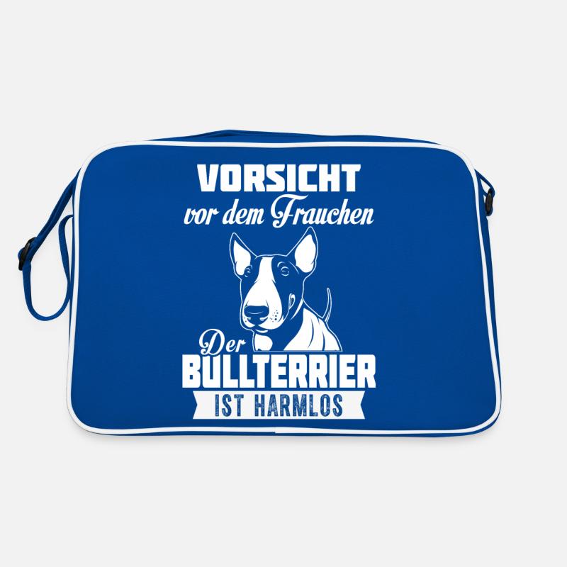Der BULLTERRIER ist harmlos Retro Tasche