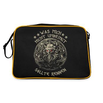 Renne! - Retro Tasche - Schwarz/Gold - Hinten