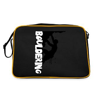 Bouldering Print - Retro Tasche - Schwarz/Gold - Hinten
