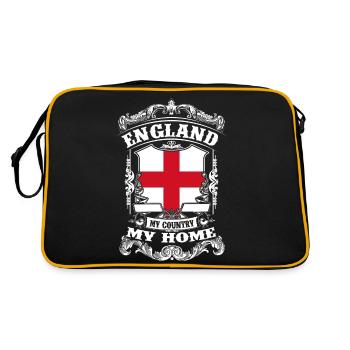 England - My country - My home - Sac Retro - noir/or - Dos