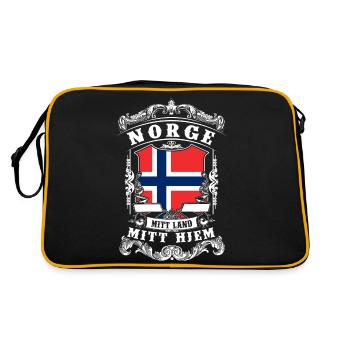 Norge - Norvège - Norvège - Sac Retro - noir/or - Dos