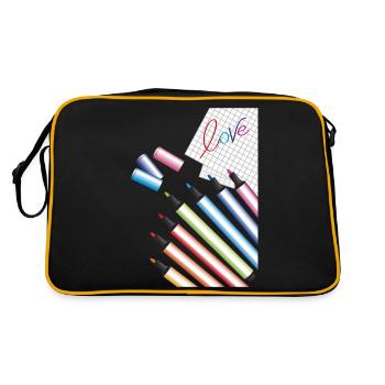 amour écrit - Sac Retro - noir/or - Dos