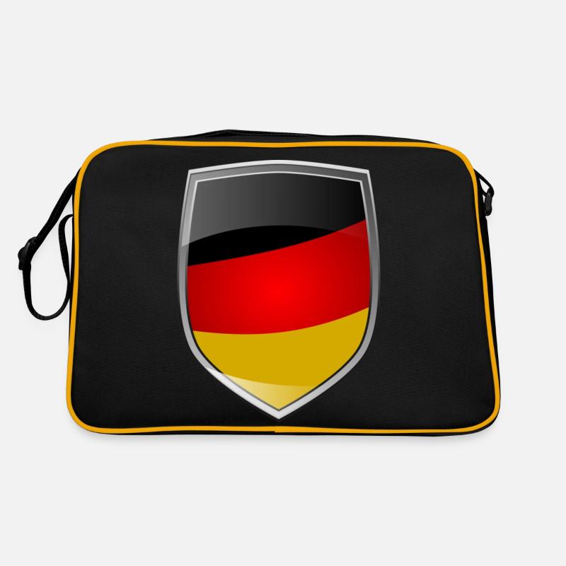 Shield with German Flag Retro Tasche