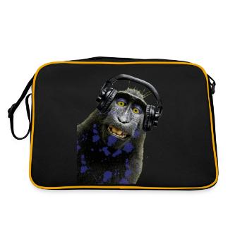 Shirt Monkey Music by CustomStyle - Retro Bag - black/gold - Back