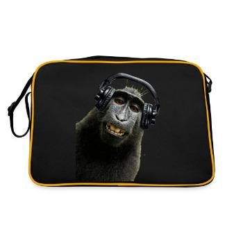 Shirt Monkey Music by CustomStyle - Retro Bag - black/gold - Back