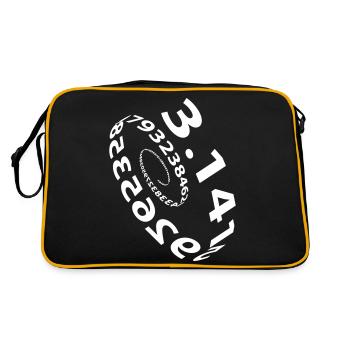 Pi 3,14 Nombre circulaire en spirale - Sac Retro - noir/or - Dos