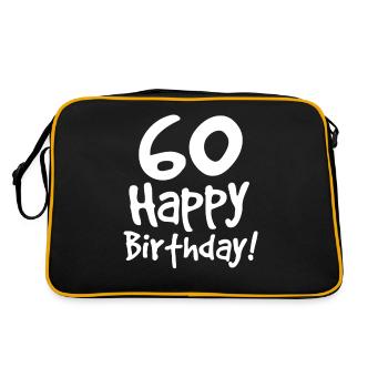60th birthday - Retro Bag - black/gold - Back