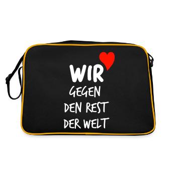 US against the rest of the world - Retro Bag - black/gold - Back