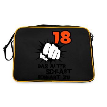 18ème Date de naissance: Age claque Beinhart - Sac Retro - noir/or - Dos