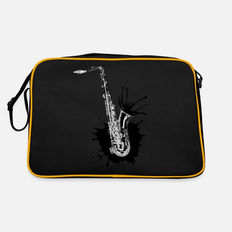 Black Saxophone Sac Retro