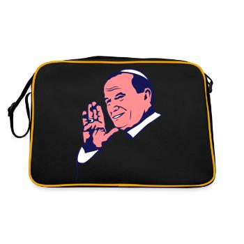 jean paul 2 pape saint pere personnalite - Sac Retro - noir/or - Dos
