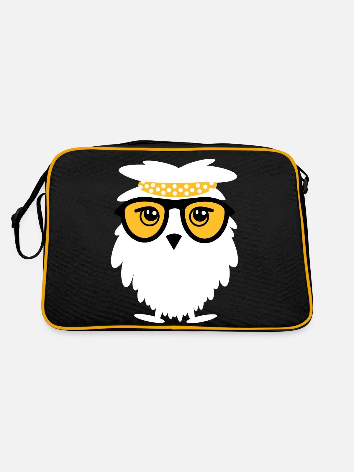 wise owl - Sac Retro - noir/or - Dos
