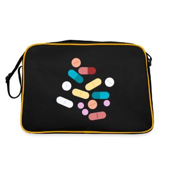 Colored pills - Retro Bag - black/gold - Back