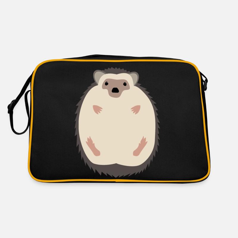 Igel - Retro Tasche - Schwarz/Gold
