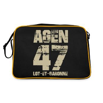France Aquitaine Lot et Garonne 47 Agen - Sac Retro - noir/or - Dos
