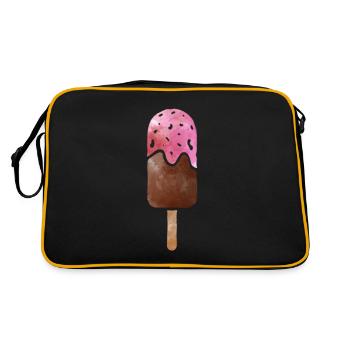 Eiscreme - Retro Tasche - Schwarz/Gold - Hinten