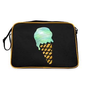 Eiscreme - Retro Tasche - Schwarz/Gold - Hinten