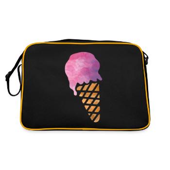 Eiscreme - Retro Tasche - Schwarz/Gold - Hinten