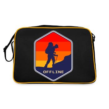 Hiking, climbing, climb, walking, mountain, hike, - Sac Retro - noir/or - Dos