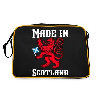 Made in Scotland - Retro Tasche - Schwarz/Gold - Hinten