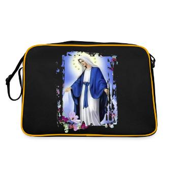 Holly Mary Maria Madonna Mariana Jungfrau Maria - Retro Tasche - Schwarz/Gold - Hinten