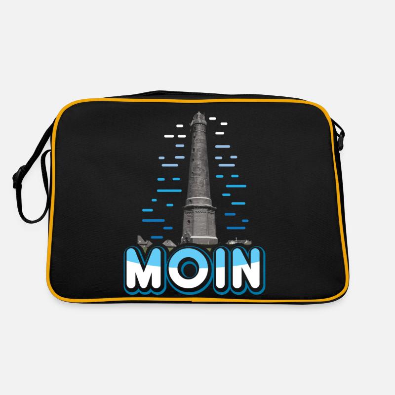 Moin mit Leuchtturm Retro Tasche