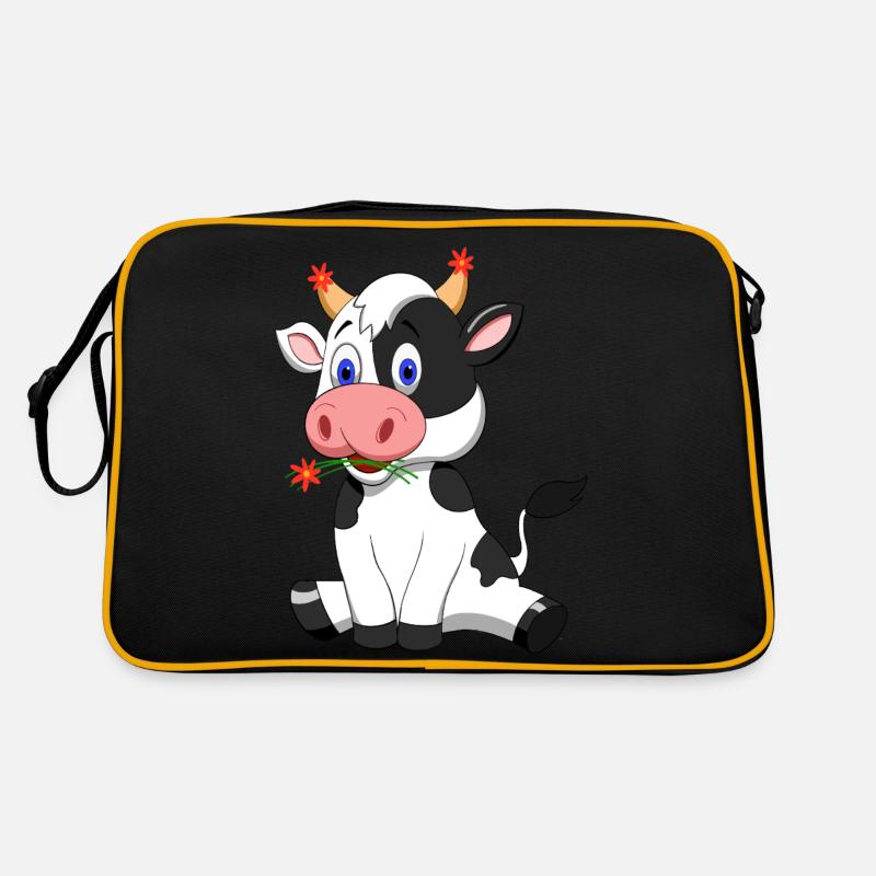 SÜSSE KUH - Retro Tasche - Schwarz/Gold