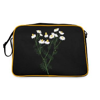 Camomille dessin botanique - Sac Retro - noir/or - Dos