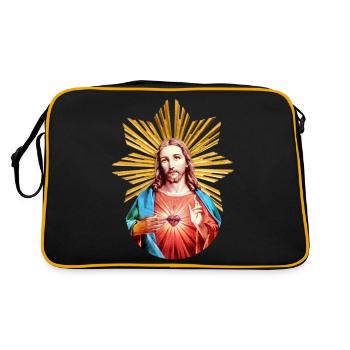 Jésus-Christ | Jésus-Christ Noël Halo - Sac Retro - noir/or - Dos