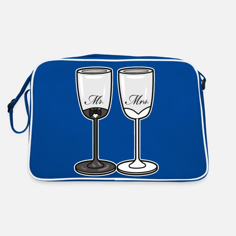 Verres de mariage Sac Retro