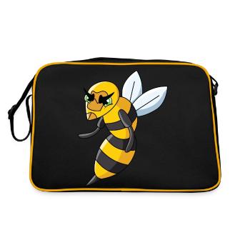 Guêpe - Sac Retro - noir/or - Dos