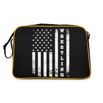 Love Wrestling American Flag Wrestling Entraîneurs - Sac Retro - noir/or - Dos