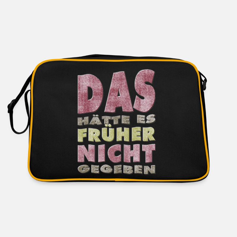 Das hätte es früher nicht gegeben - Retro Tasche - Schwarz/Gold