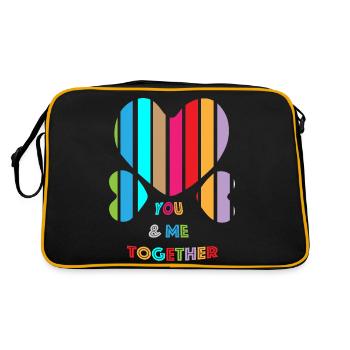 Toi et moi, ensemble - Sac Retro - noir/or - Dos
