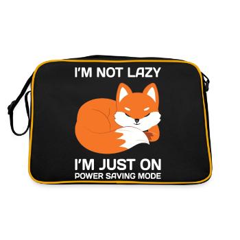 I'm not lazy - Retro Bag - black/gold - Back