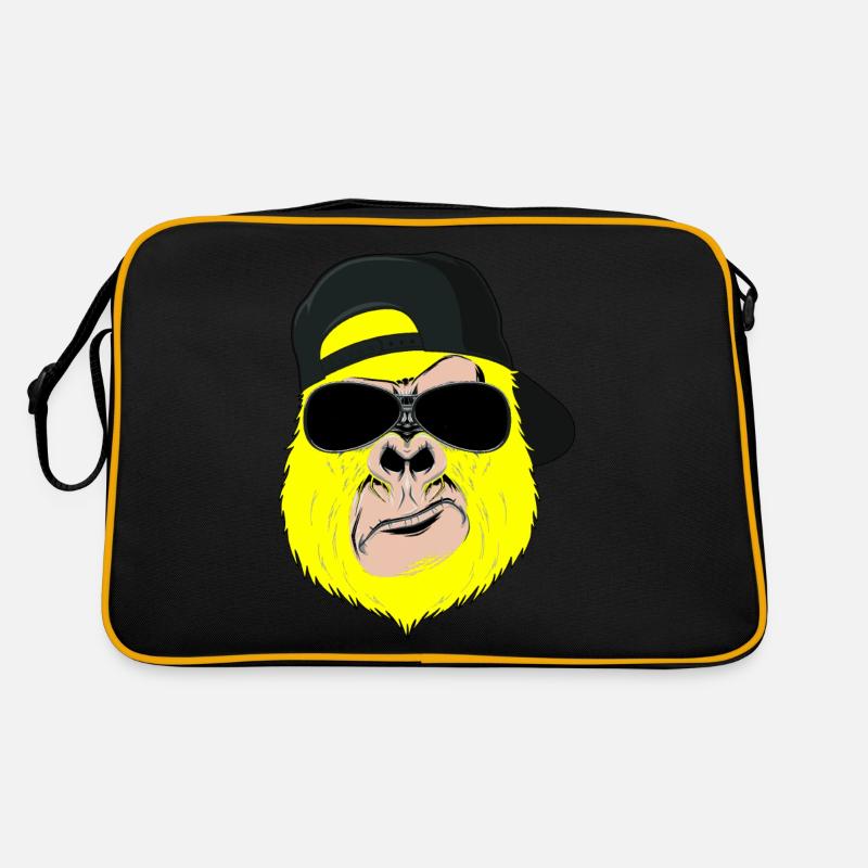 Gorillawear - Retro Tasche - Schwarz/Gold