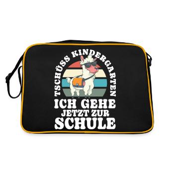 Einschulung 13 Zeichenfläche 7 Kopieren 15 - Retro Tasche - Schwarz/Gold - Hinten