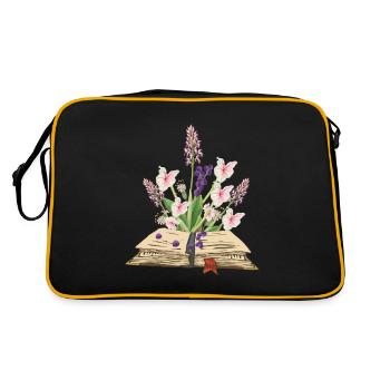 Fleurs sauvages - Herbes - Sac Retro - noir/or - Dos