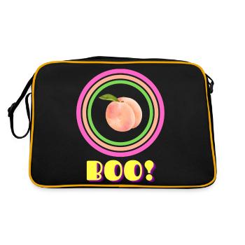 Peachy - Retro Tasche - Schwarz/Gold - Hinten