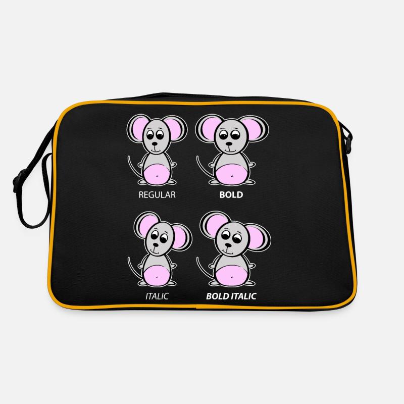 Graphic Designer Mouse - Explication de la typographie Sac Retro